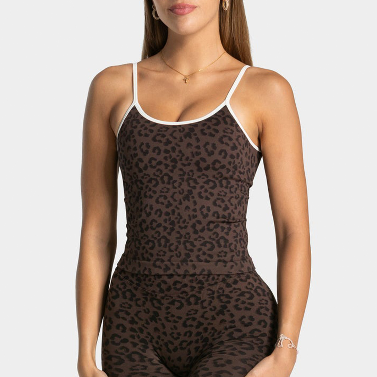 Sexy Leopard Print Yoga Tank T - Aquatic Gym 评论和价格