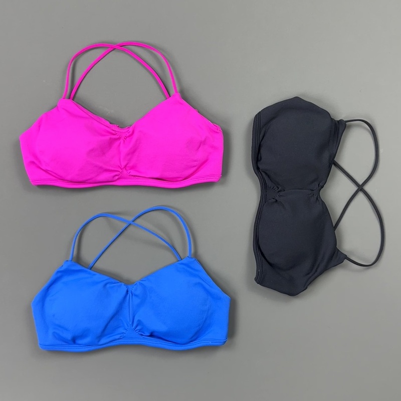 HISTELLO Front Ruched Cross Ba - Aquatic Sports Bra 评论和价格