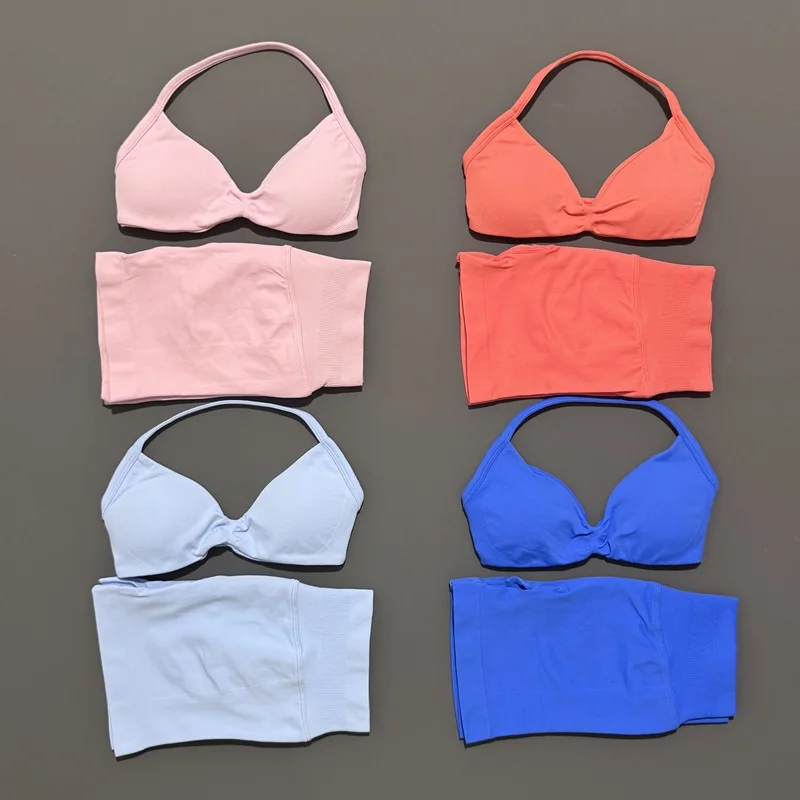 2 Pieces HISTELLO Sports Set S - Aquatic Sports Bra 评论和价格