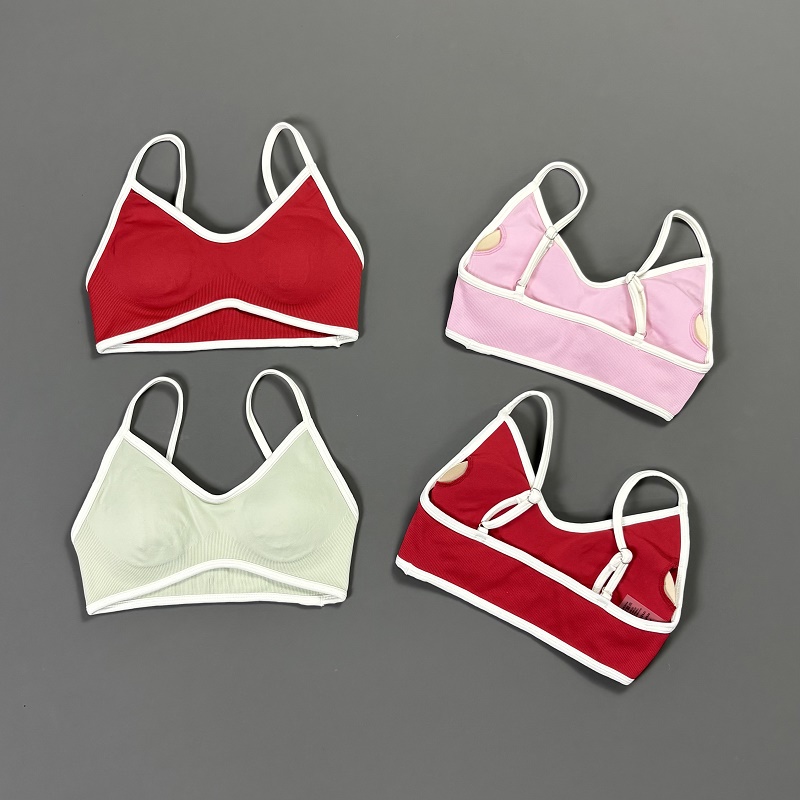 Women Contrastline Yoga Bra V  - Aquatic Sports Bra 评论和价格