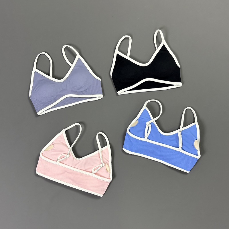 Women Contrastline Yoga Bra V  - Aquatic Sports Bra 评论和价格