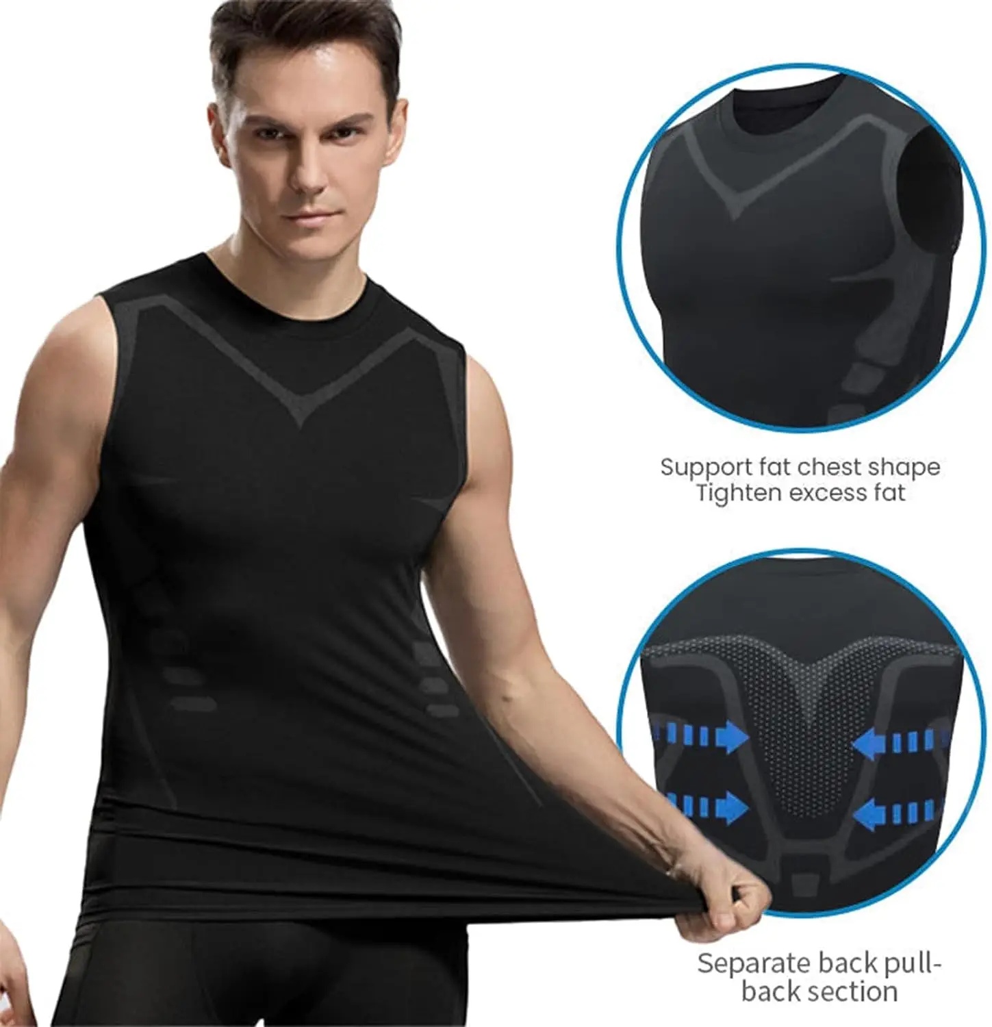 Compression Tank Top Mens Gym  - Aquatic Gym 评论和价格